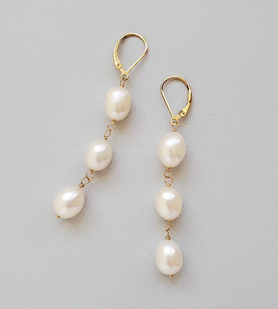 The Allure of Triple Pearl Drop Earrings ⁣in contemporary Fashion